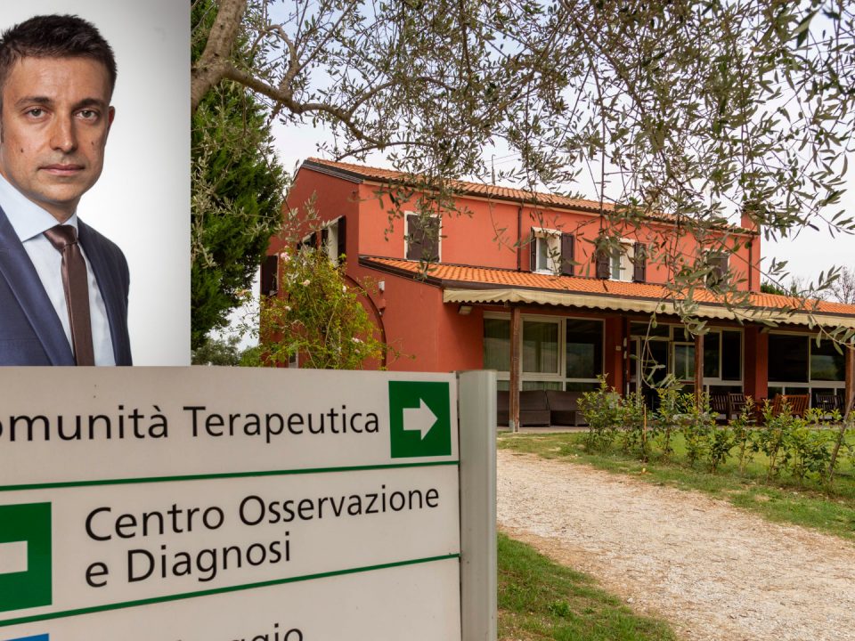 La Comunità terapeutica di Vallecchio e nel riquadro Giovanni Benaglia