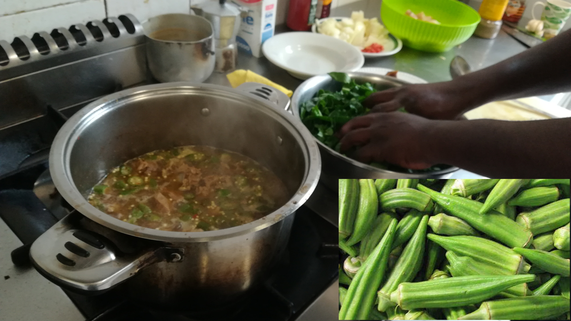 Okra soup in cottura